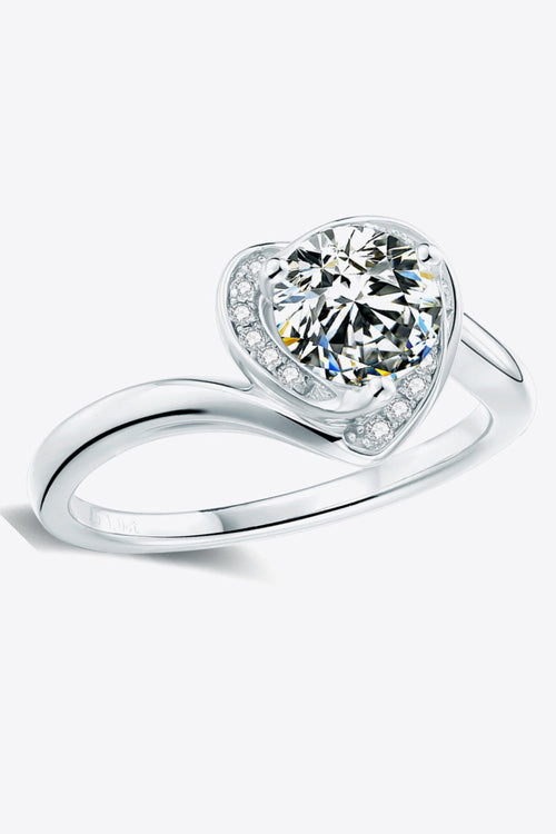 1 Karat Moissanit Herzring