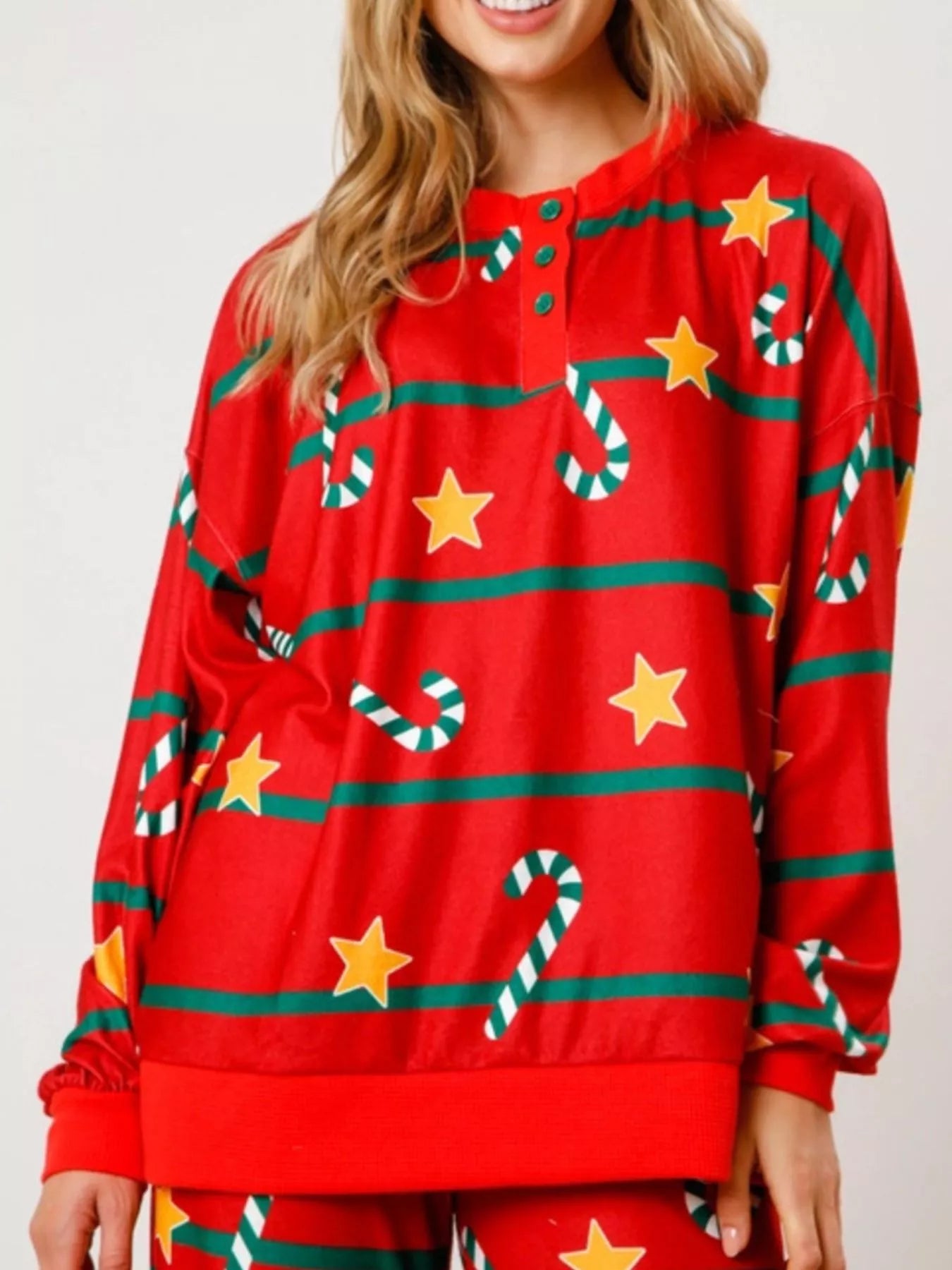 Weihnachts-Lounge-Set aus Langarmshirt und Hose