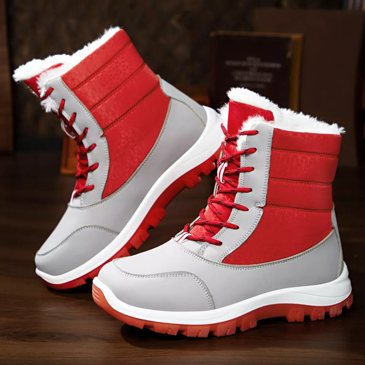 Wasserdichte Winterstiefel mit warmem Fellfutter