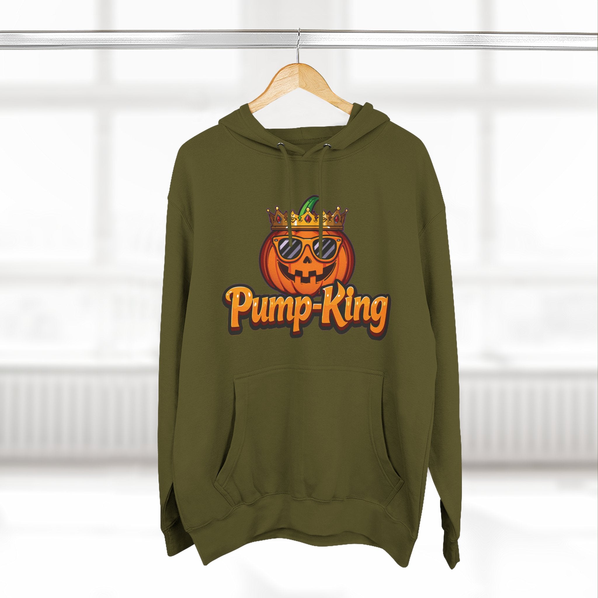 Pump-King Halloween Hoodie, Gemütliches Fleece-Sweatshirt für den Herbst, Lustige Kürbis-Kleidung, Herbst-Stil, Perfekt für Halloween-Feiern