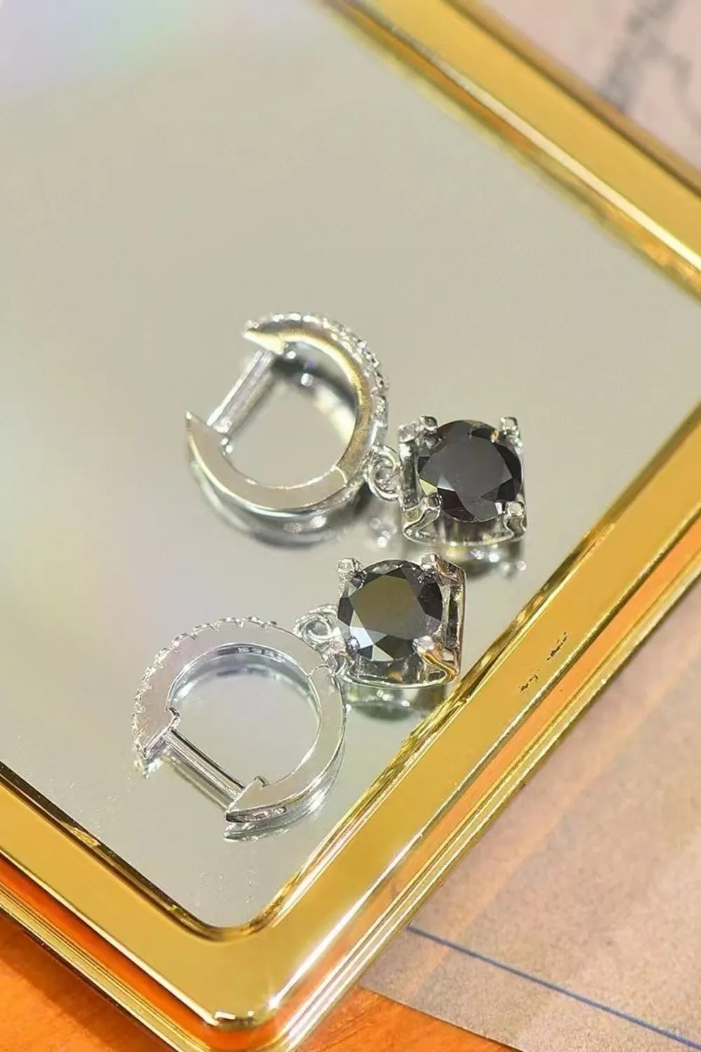 2 Karat Moissanit 925 Sterling Silber Ohrhänger