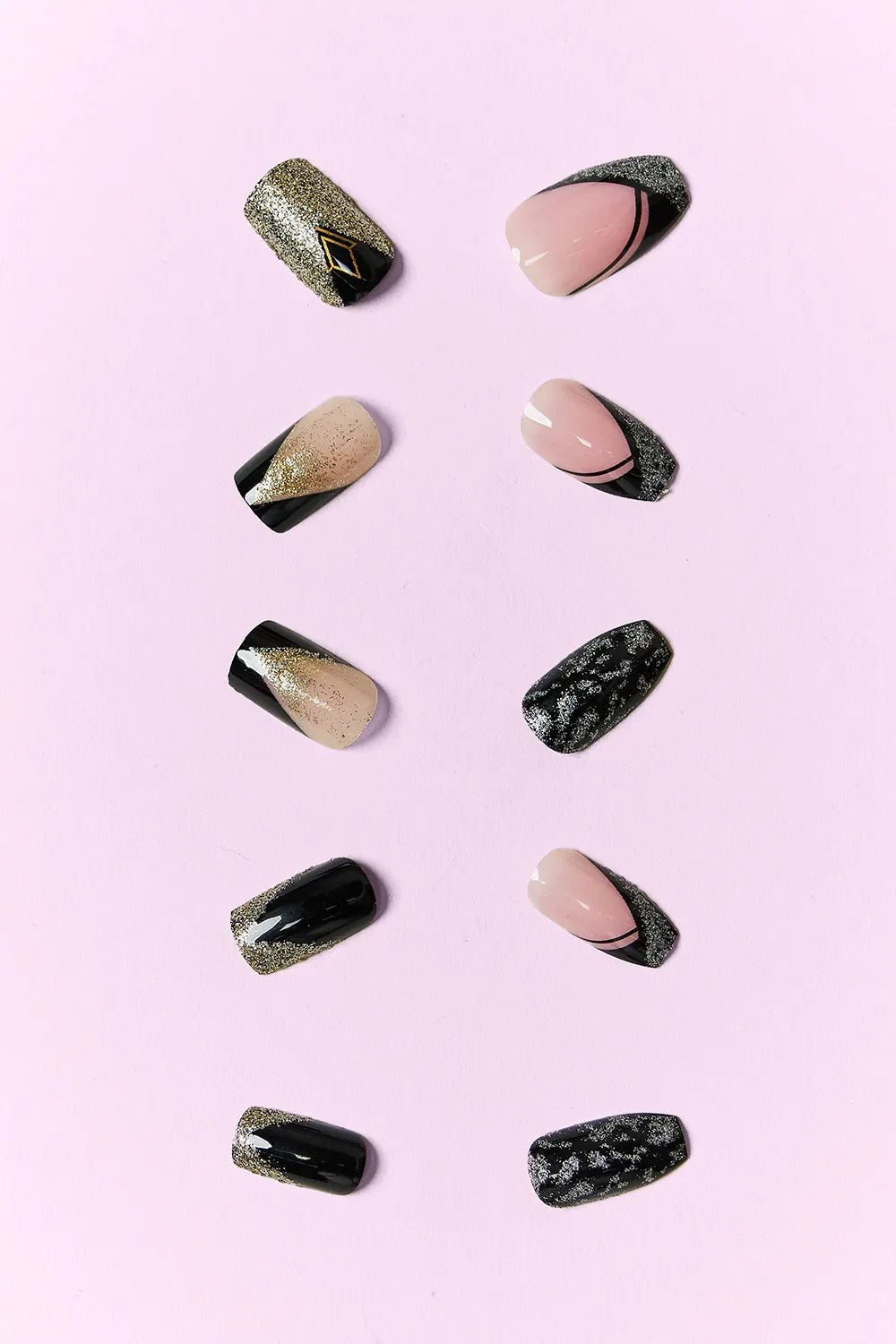 SO PINK BEAUTY Faux Ongles Autocollants 2 Paquets