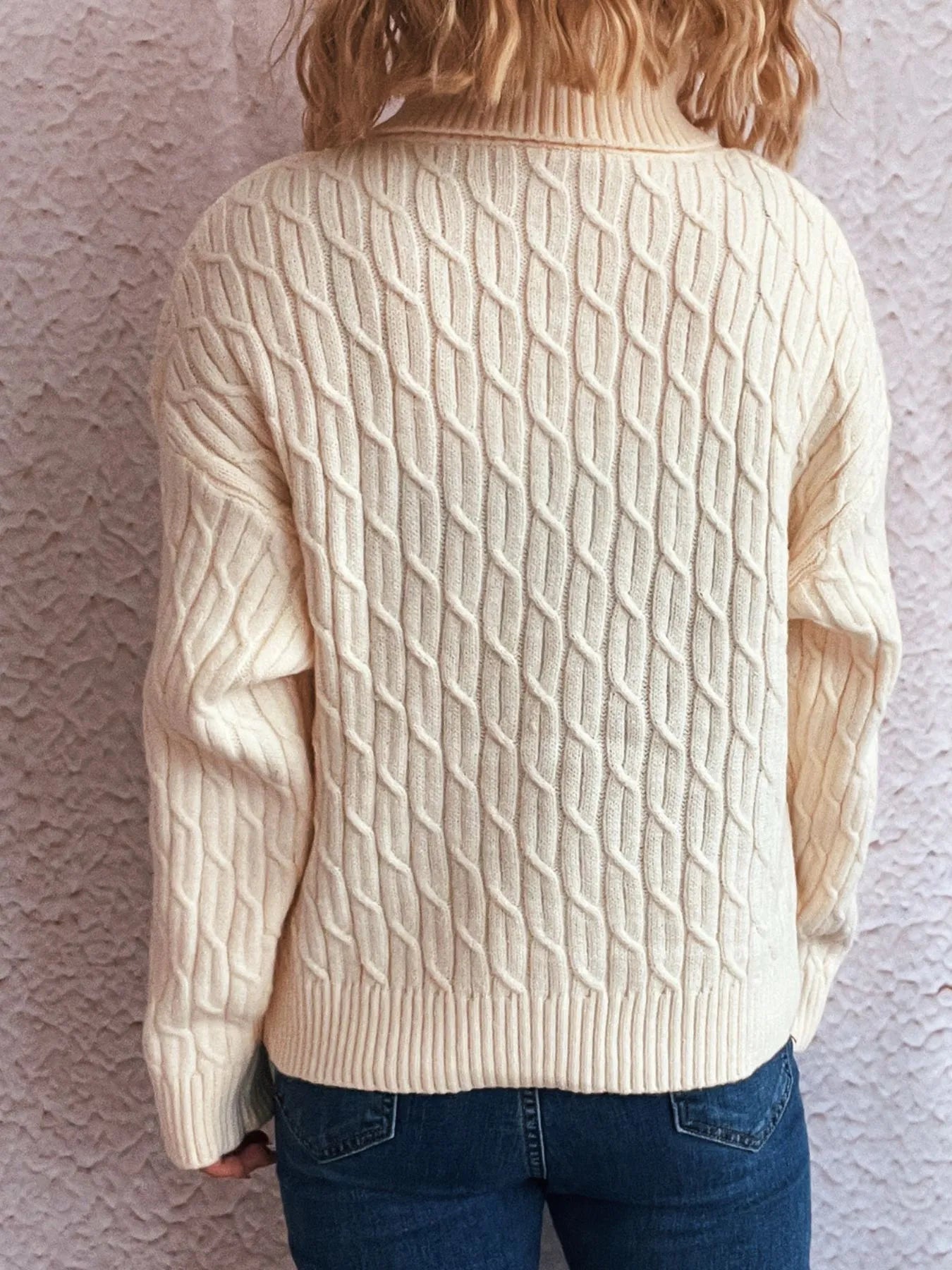 Kürbis Rollkragenpullover Langarm