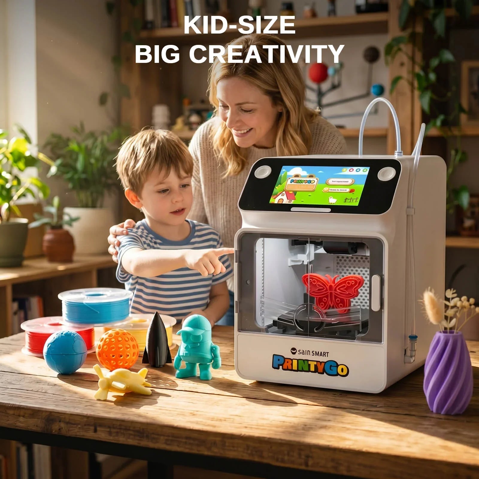 PLA Filament 1,75 mm, Planet Explorer 8-Farben Mini-Spulen-Bundle, je 250 g, High-Speed PLA, +/-0,02 mm Genauigkeit, leicht zu drucken, kompatibel mit den meisten FDM 3D-Druckern