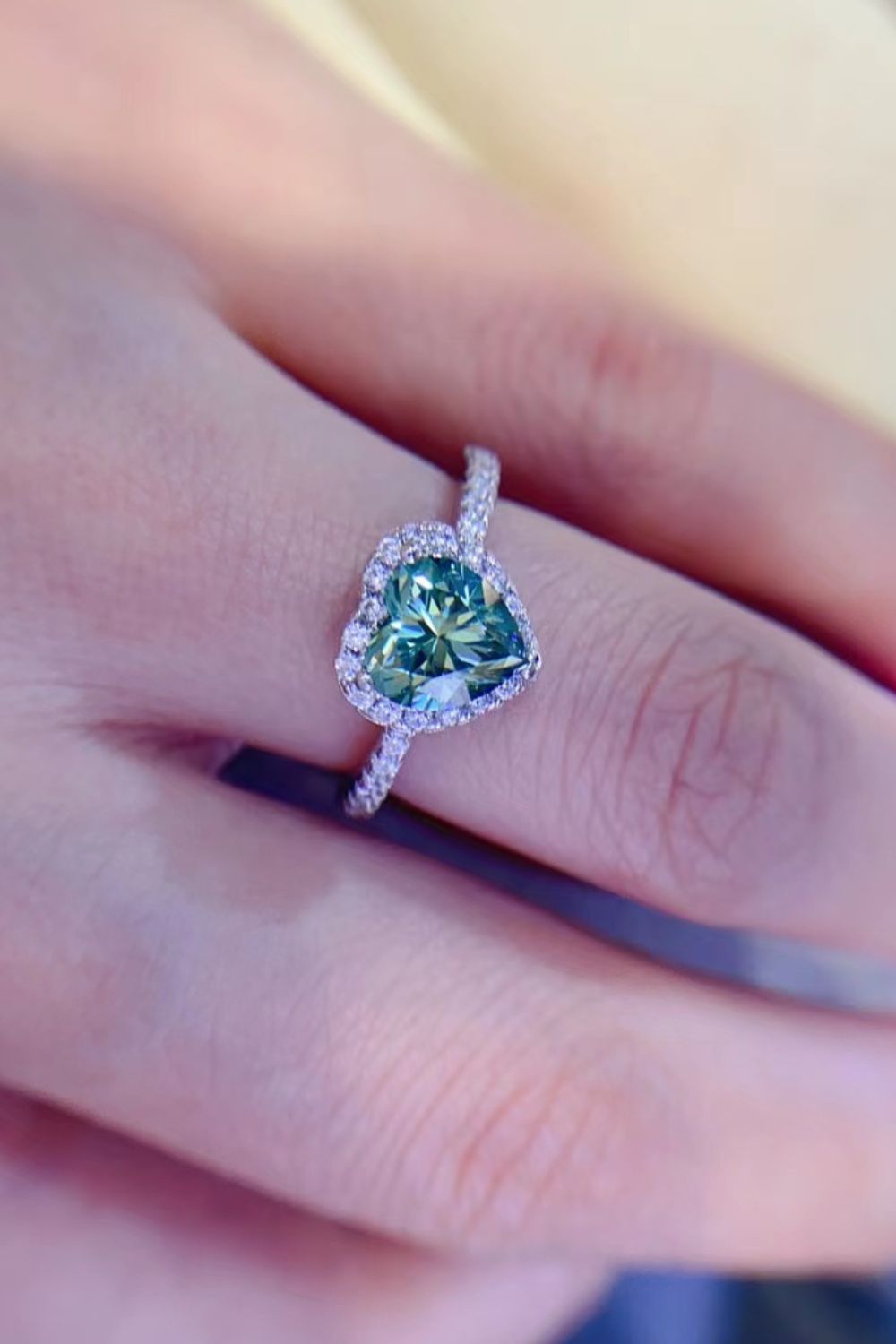 1-Karat Moissanit Herzring