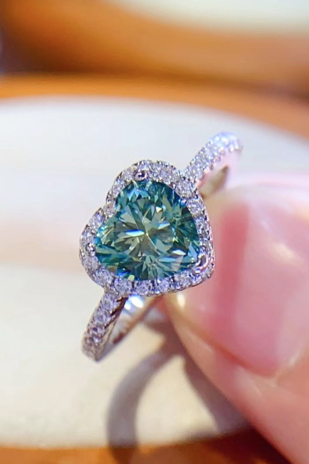 1-Karat Moissanit Herzring