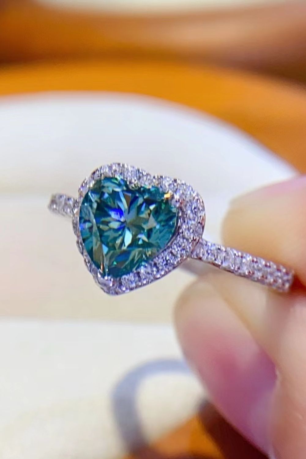 1-Karat Moissanit Herzring
