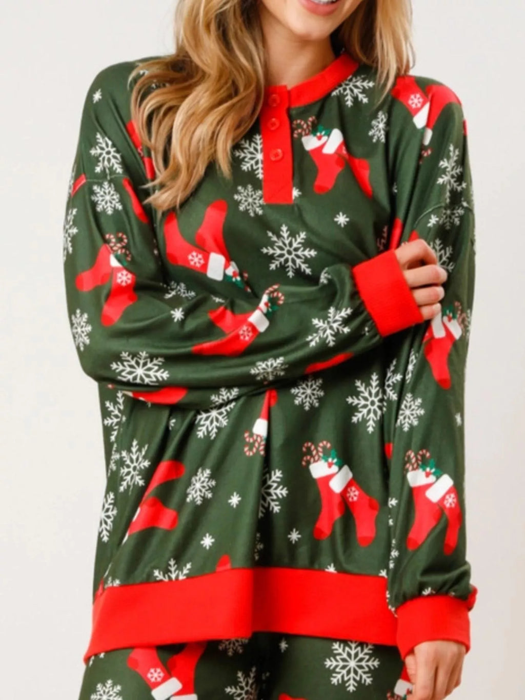 Ensemble de pyjama de Noël manches longues et pantalon