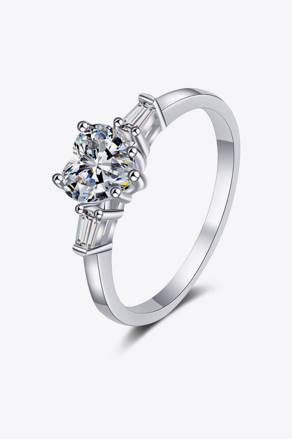 1,2 Karat Moissanit Herzring