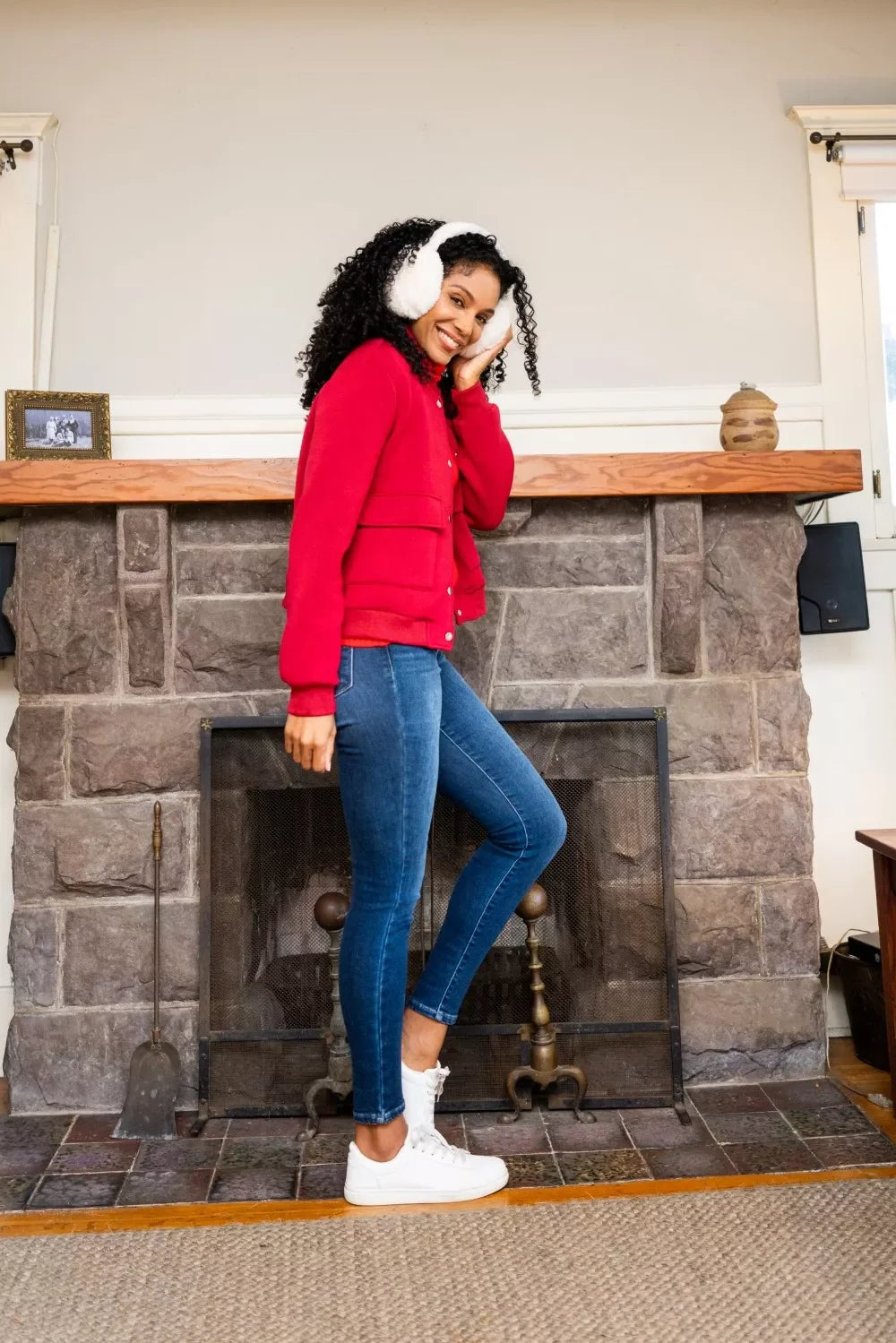 Judy Blue Thermohose, Röhrenschnitt, verwaschen, Große Größen