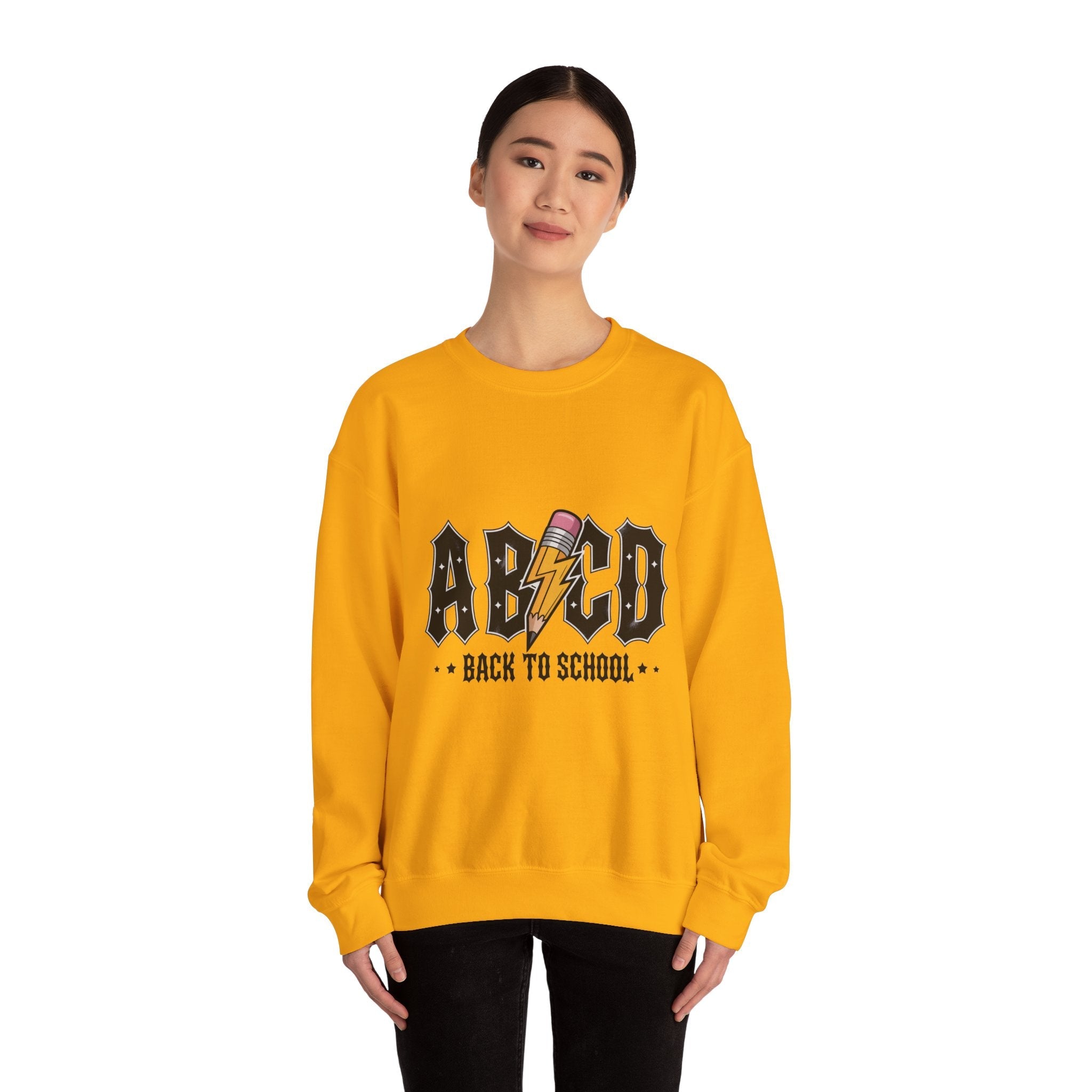 Back to School Rundhals-Sweatshirt, Unisex-Sweatshirt, Leichter Pullover, Schulkleidung, Lehrergeschenk, Trendige Mode
