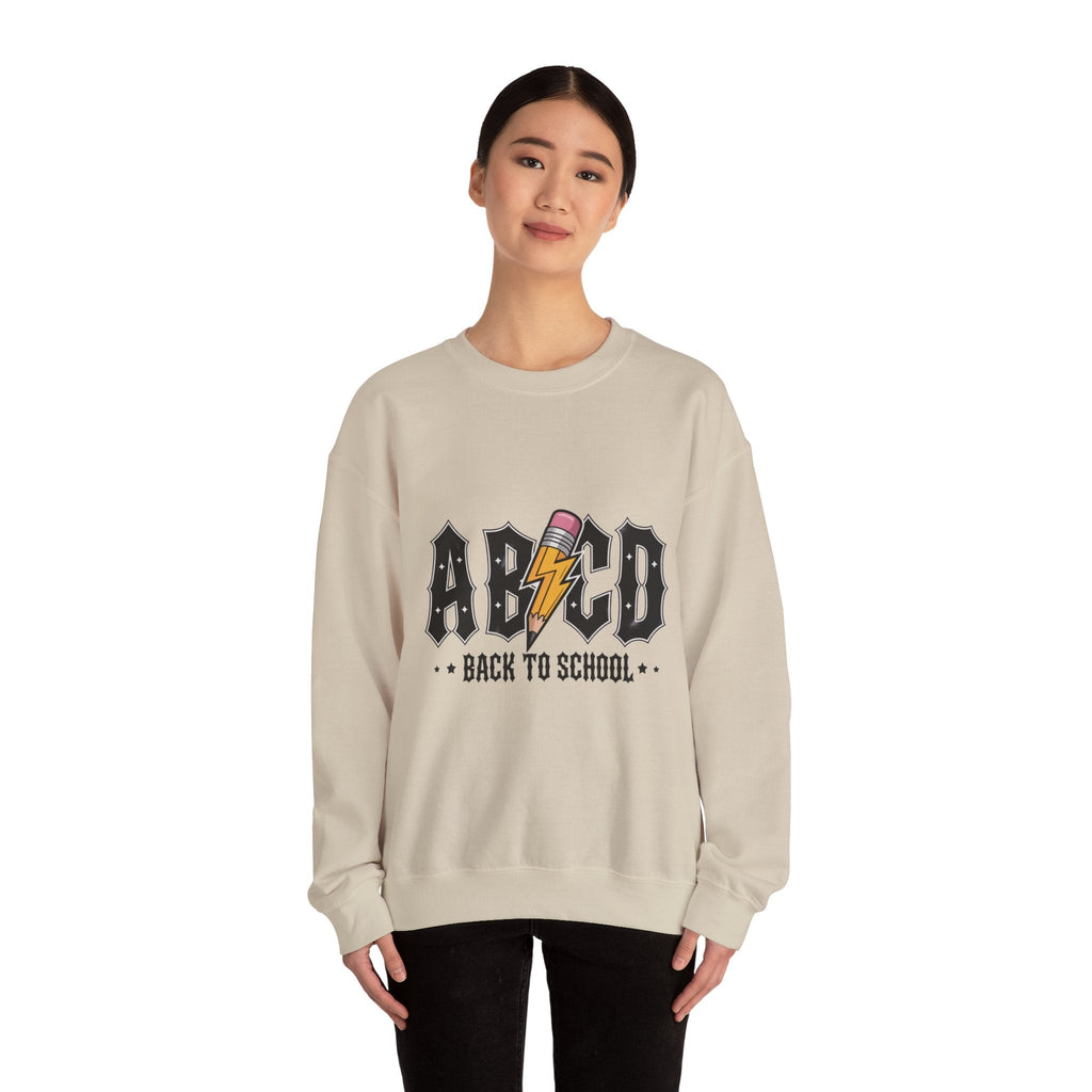 Back to School Rundhals-Sweatshirt, Unisex-Sweatshirt, Leichter Pullover, Schulkleidung, Lehrergeschenk, Trendige Mode