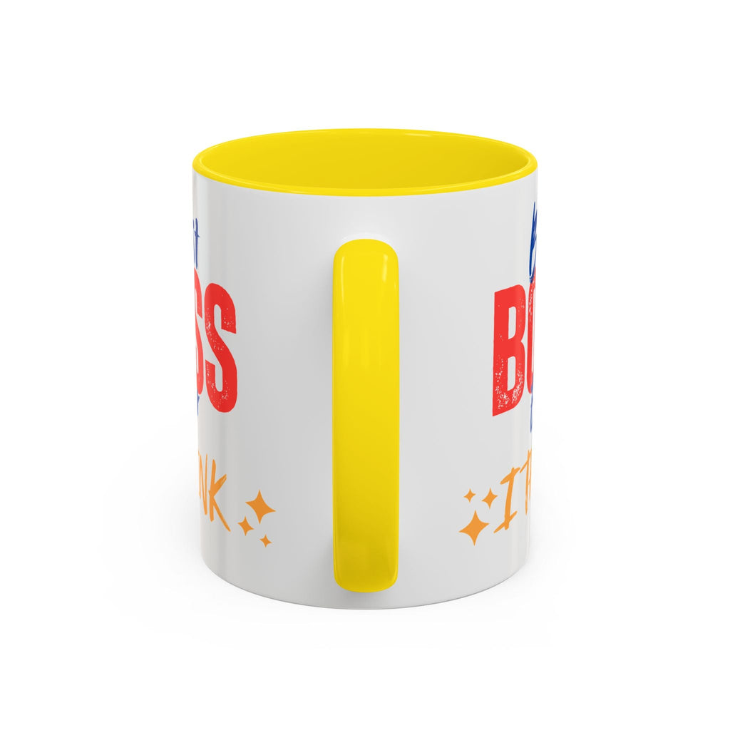 Bester Chef aller Zeiten Akzent-Kaffeetasse - Perfektes Geschenk zum Tag des Chefs, Büro-Dekoration, Motivierendes Trinkgeschirr, Lustige Kaffeetasse