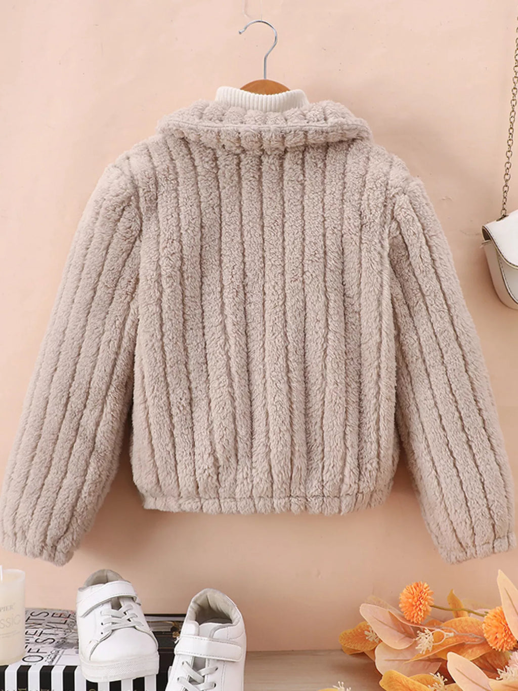 Blouson polaire boutonné douillet pour enfant
