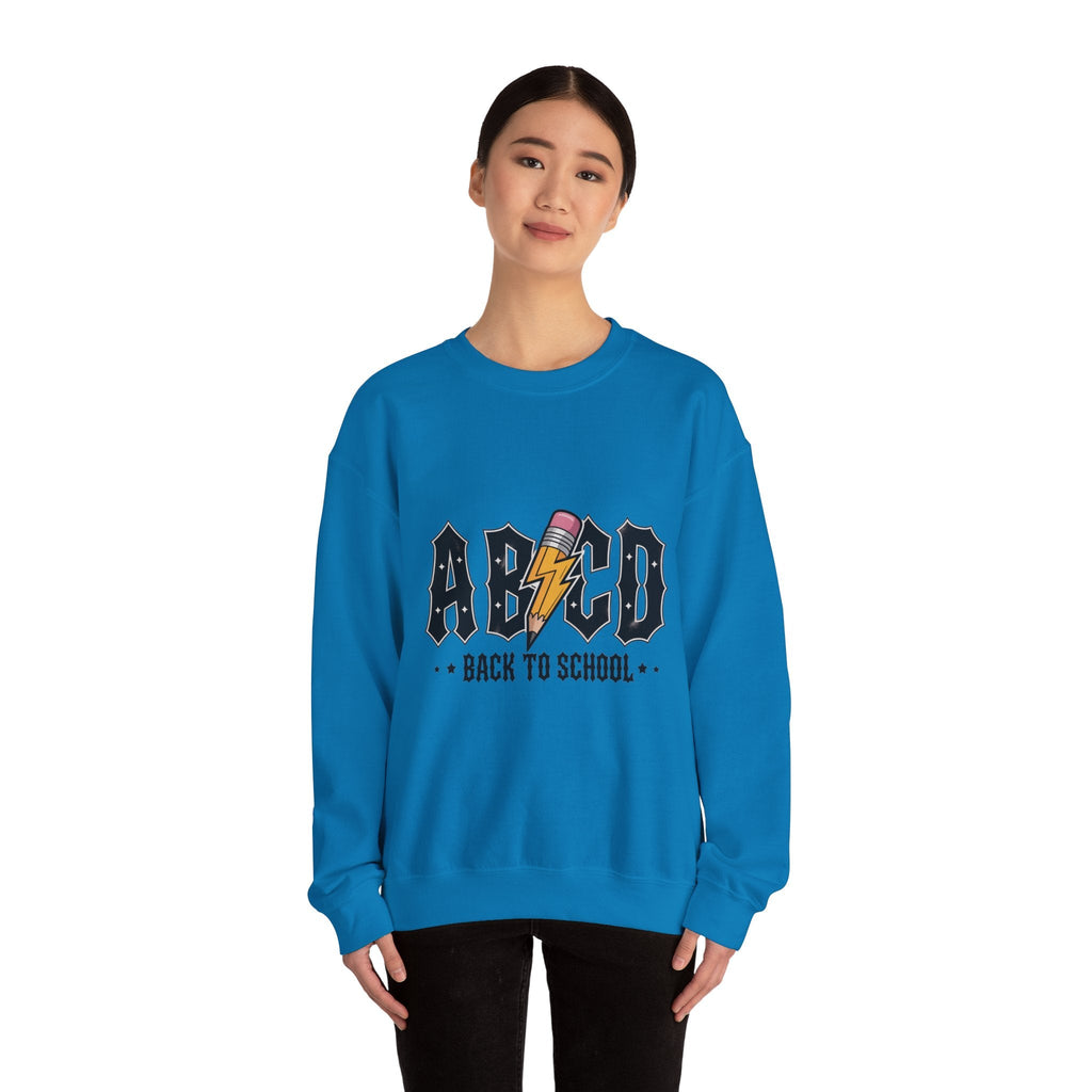 Back to School Rundhals-Sweatshirt, Unisex-Sweatshirt, Leichter Pullover, Schulkleidung, Lehrergeschenk, Trendige Mode