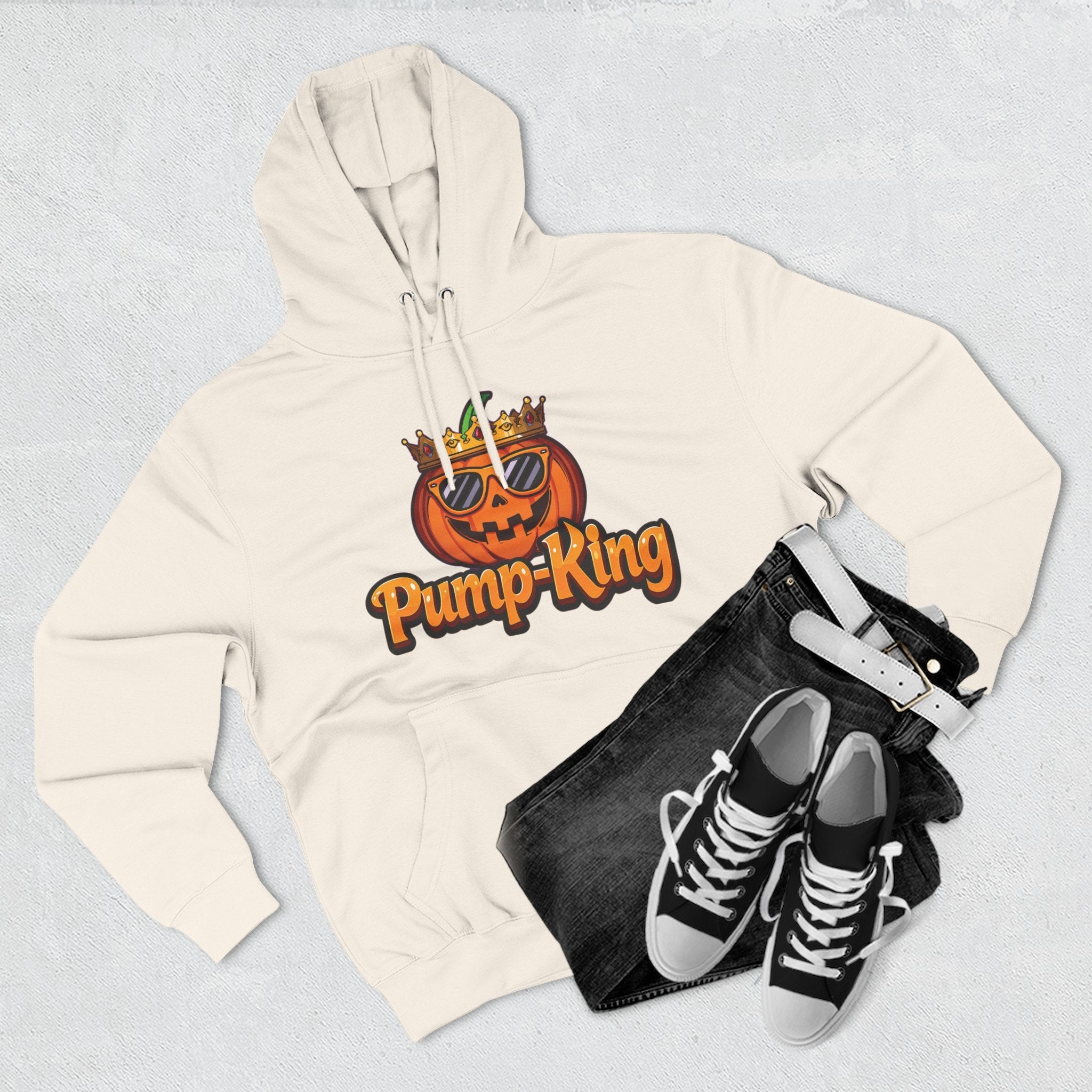 Pump-King Halloween Hoodie, Gemütliches Fleece-Sweatshirt für den Herbst, Lustige Kürbis-Kleidung, Herbst-Stil, Perfekt für Halloween-Feiern