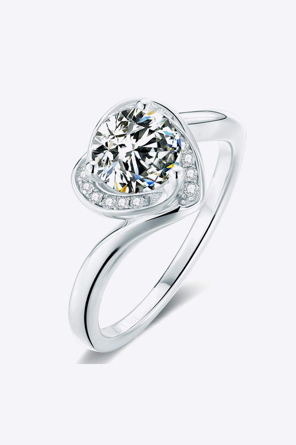 1 Karat Moissanit Herzring