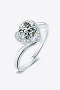 1 Karat Moissanit Herzring