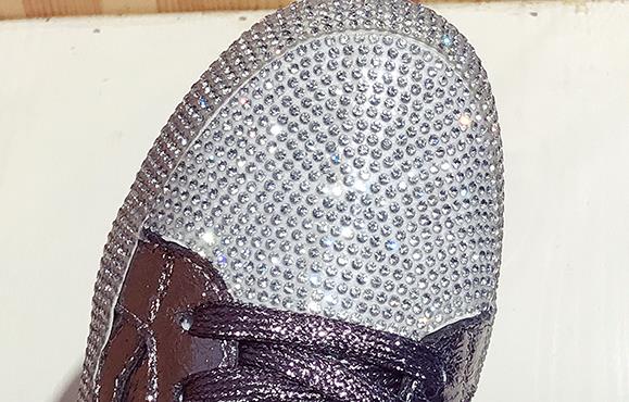 Baskets Femme Plates Dorées Argentées Strass Bling Chaussures Décontractées Luxe Coréen Creepers Superstar Chaussures Streetwear