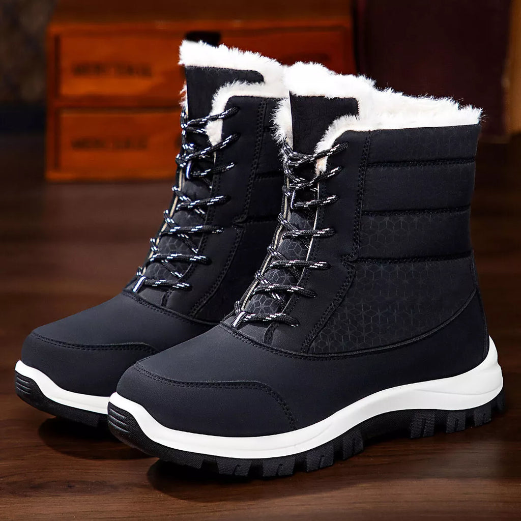 Wasserdichte Winterstiefel mit warmem Fellfutter
