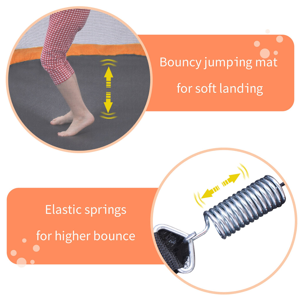 Trampoline pour tout-petits 55'' avec filet de sécurité et balles, mini trampoline intérieur/extérieur pour enfants