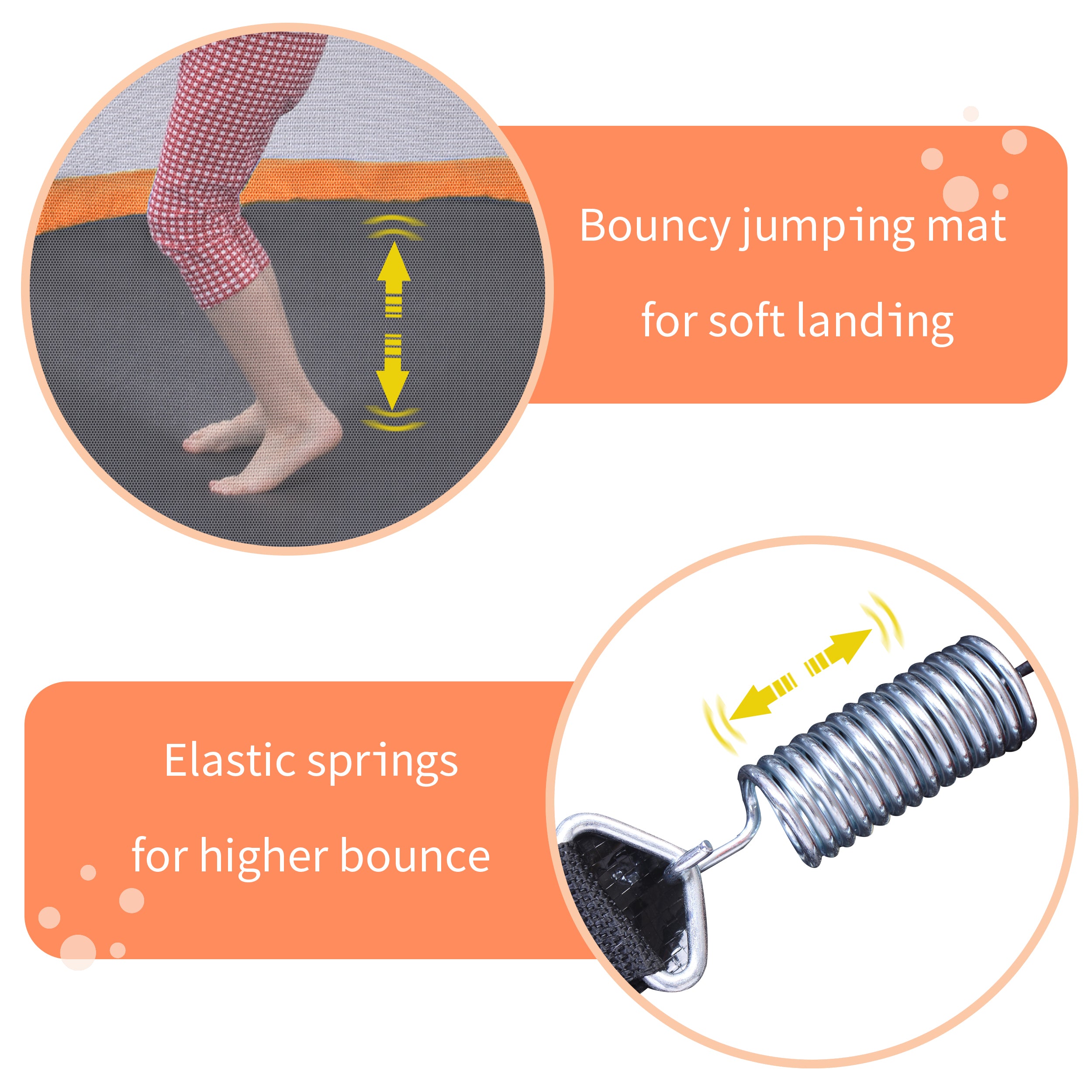 Trampoline pour tout-petits 55'' avec filet de sécurité et balles, mini trampoline intérieur/extérieur pour enfants