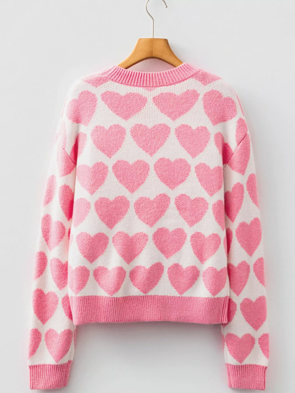 Pull Col Rond Cœur Saint Valentin