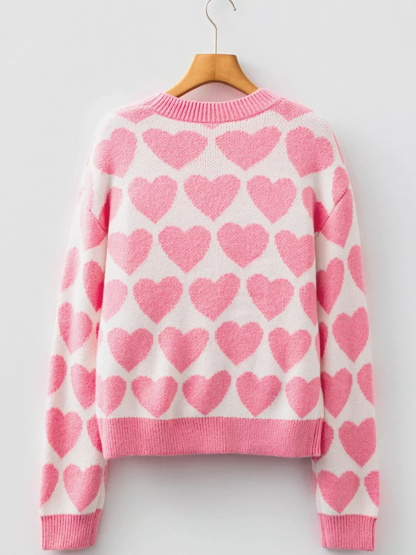 Pull Col Rond Cœur Saint Valentin