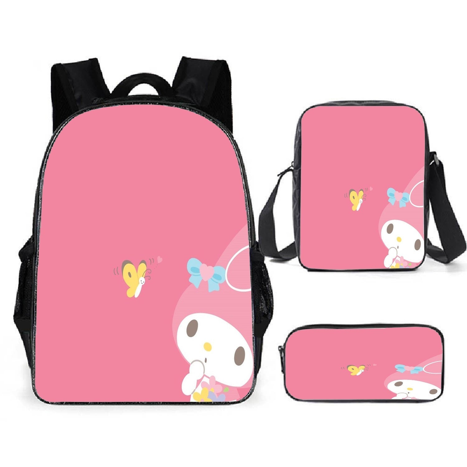 Neue Cartoon-Schultasche mit Aufdruck, individuelle Büchertasche, hochwertige Rucksäcke, Federmäppchen, Kindertaschen für Mädchen