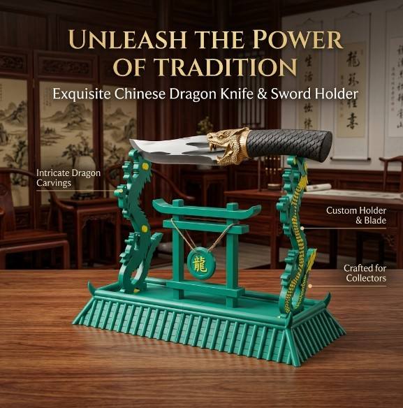 Chinese Dragon Knife Holder