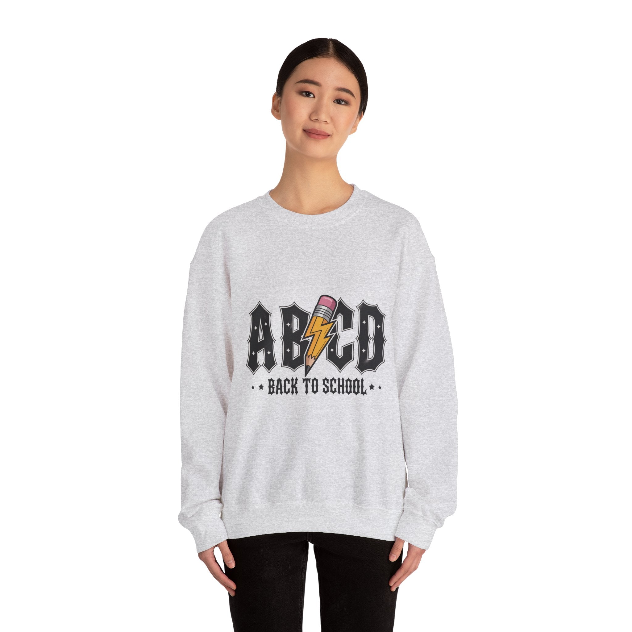 Back to School Rundhals-Sweatshirt, Unisex-Sweatshirt, Leichter Pullover, Schulkleidung, Lehrergeschenk, Trendige Mode