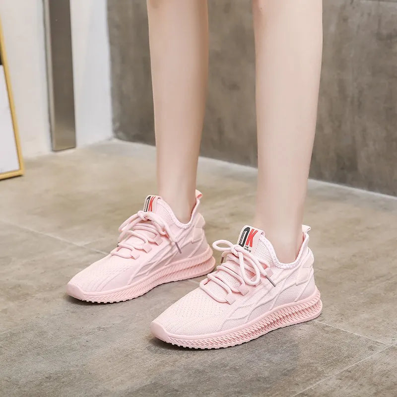 Damen Gelbe Sneakers Sommer Atmungsaktives Mesh Damenschuhe Lässige Mode Tenis Schwarz Rot Damen Vulkanisierte Schuhe