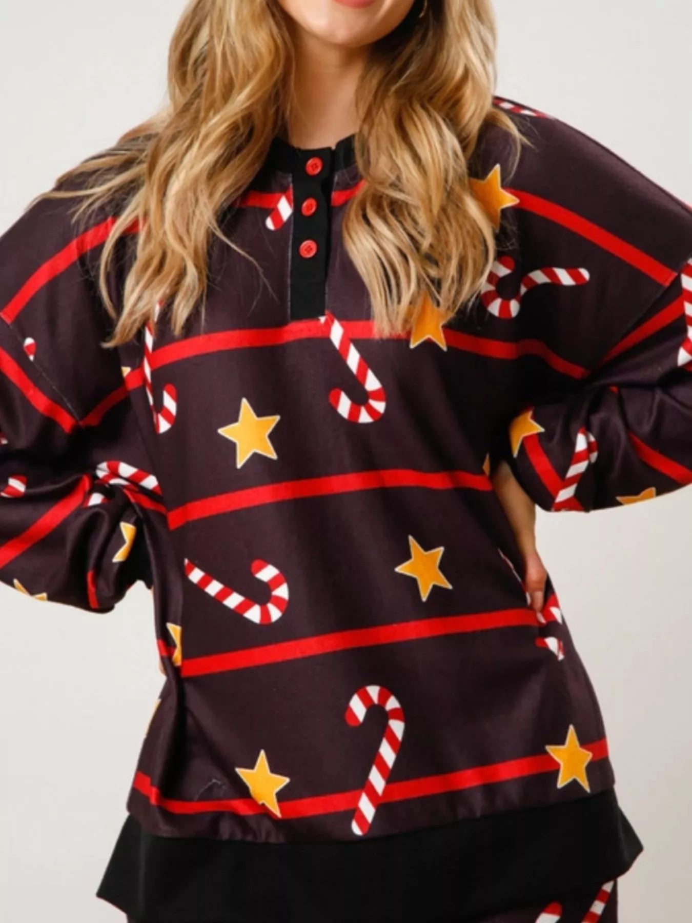 Weihnachts-Lounge-Set aus Langarmshirt und Hose