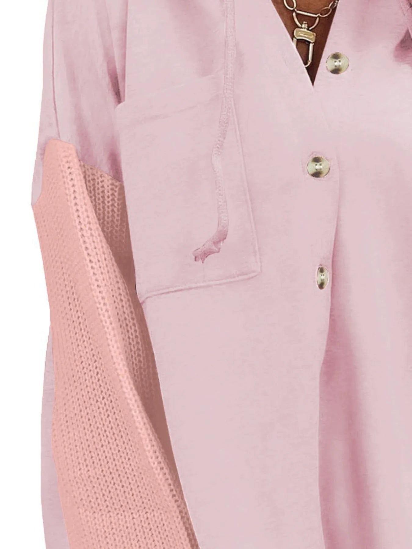 Sweat à capuche boutonné avec cordon de serrage