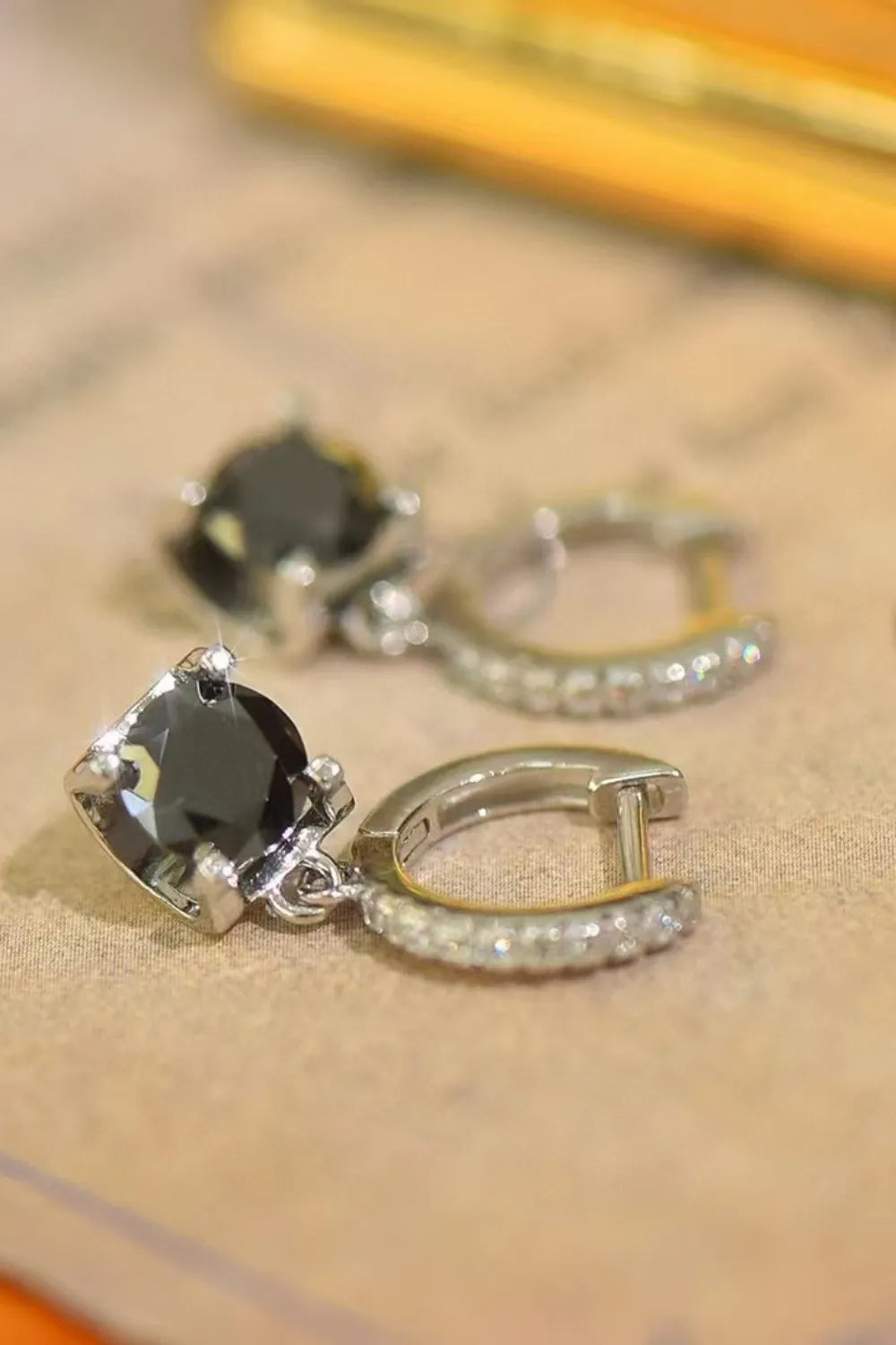 2 Karat Moissanit 925 Sterling Silber Ohrhänger