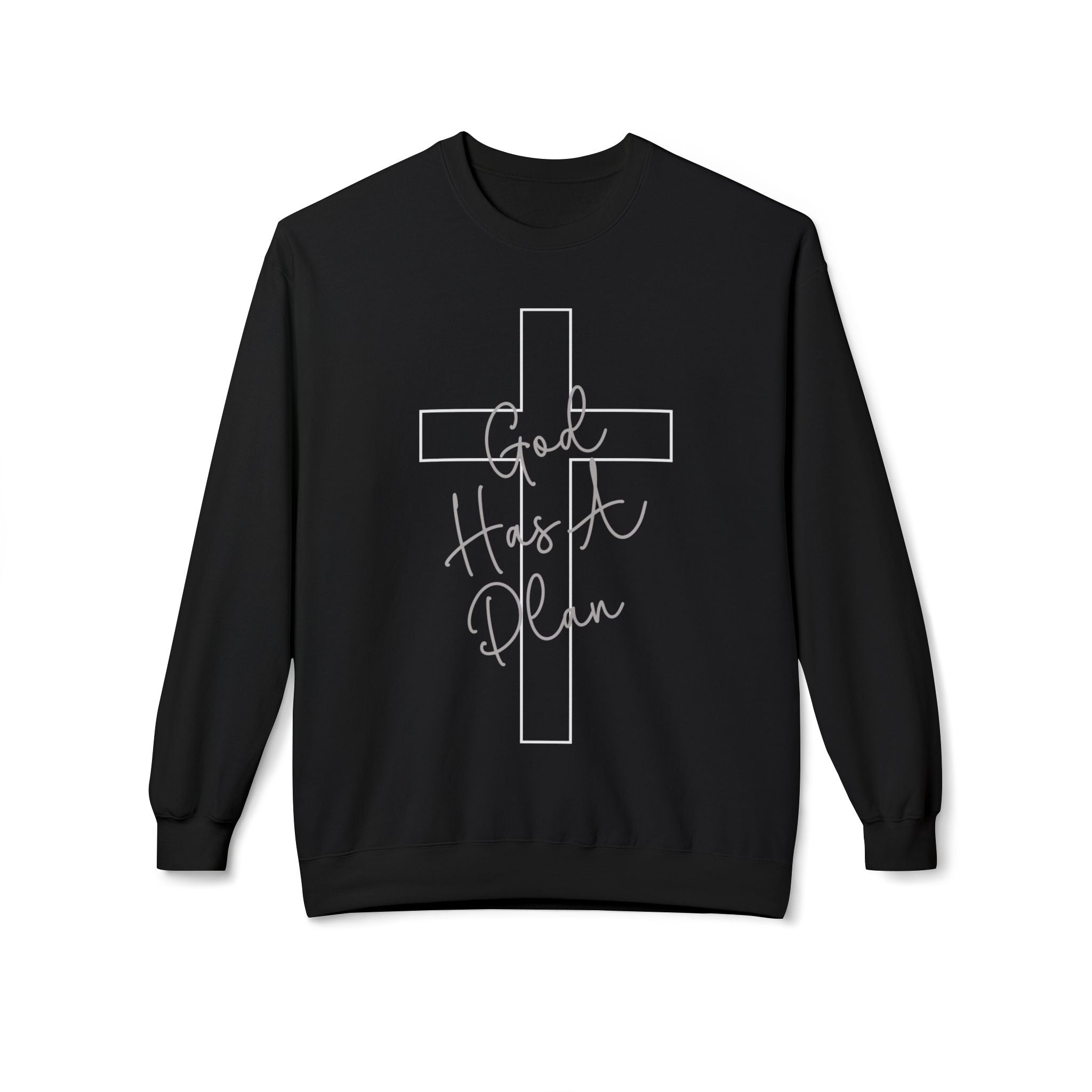 Sweat-shirt ras du cou « Dieu a un plan » – Jérémie 29:11, Pull chrétien