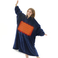 Le Sweat à Capuche Couverture Chauffante Ultime - avec Batterie 7,4V - Sweat Couverture Géant pour Femmes et Hommes - Couverture Polaire à Capuche Chaude