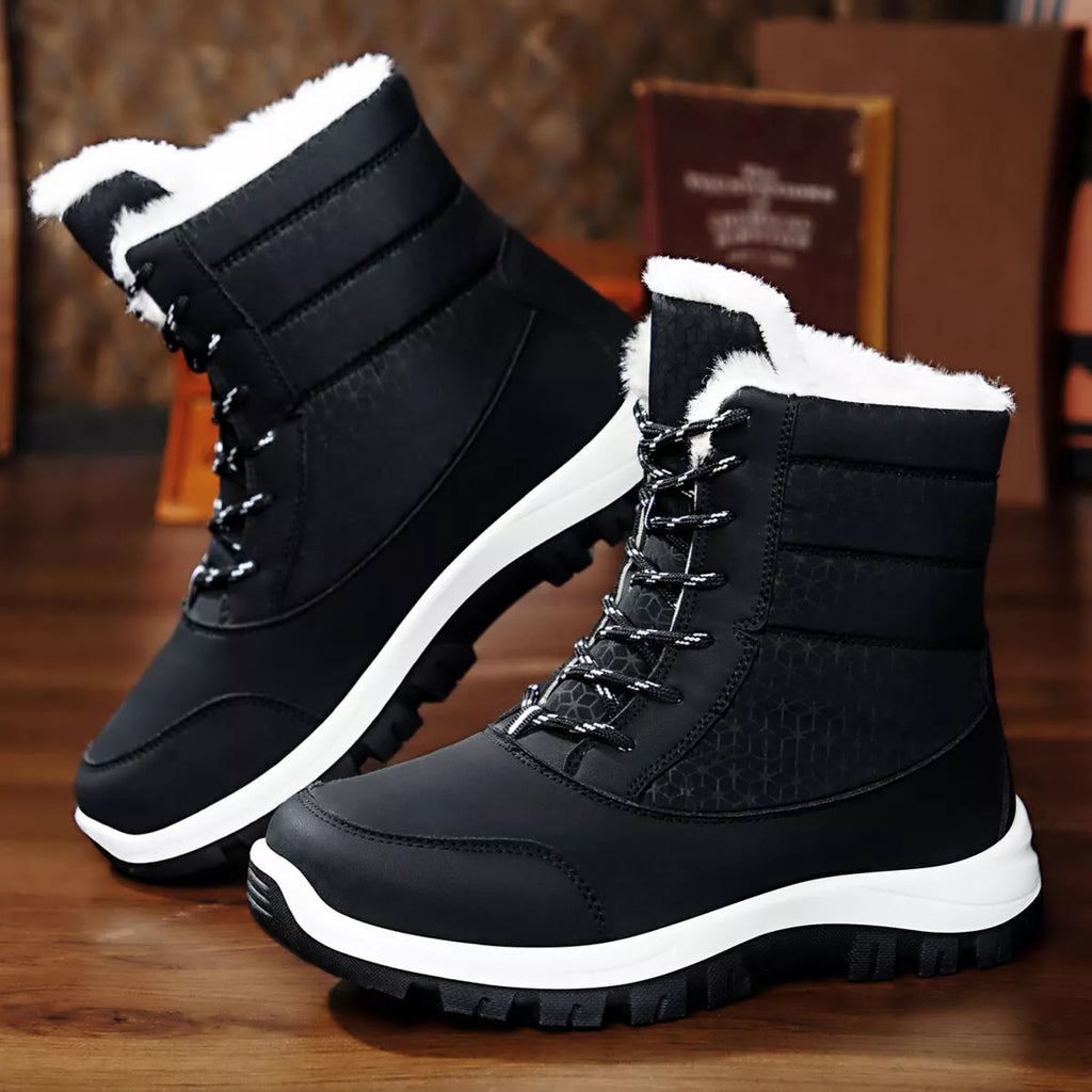 Wasserdichte Winterstiefel mit warmem Fellfutter
