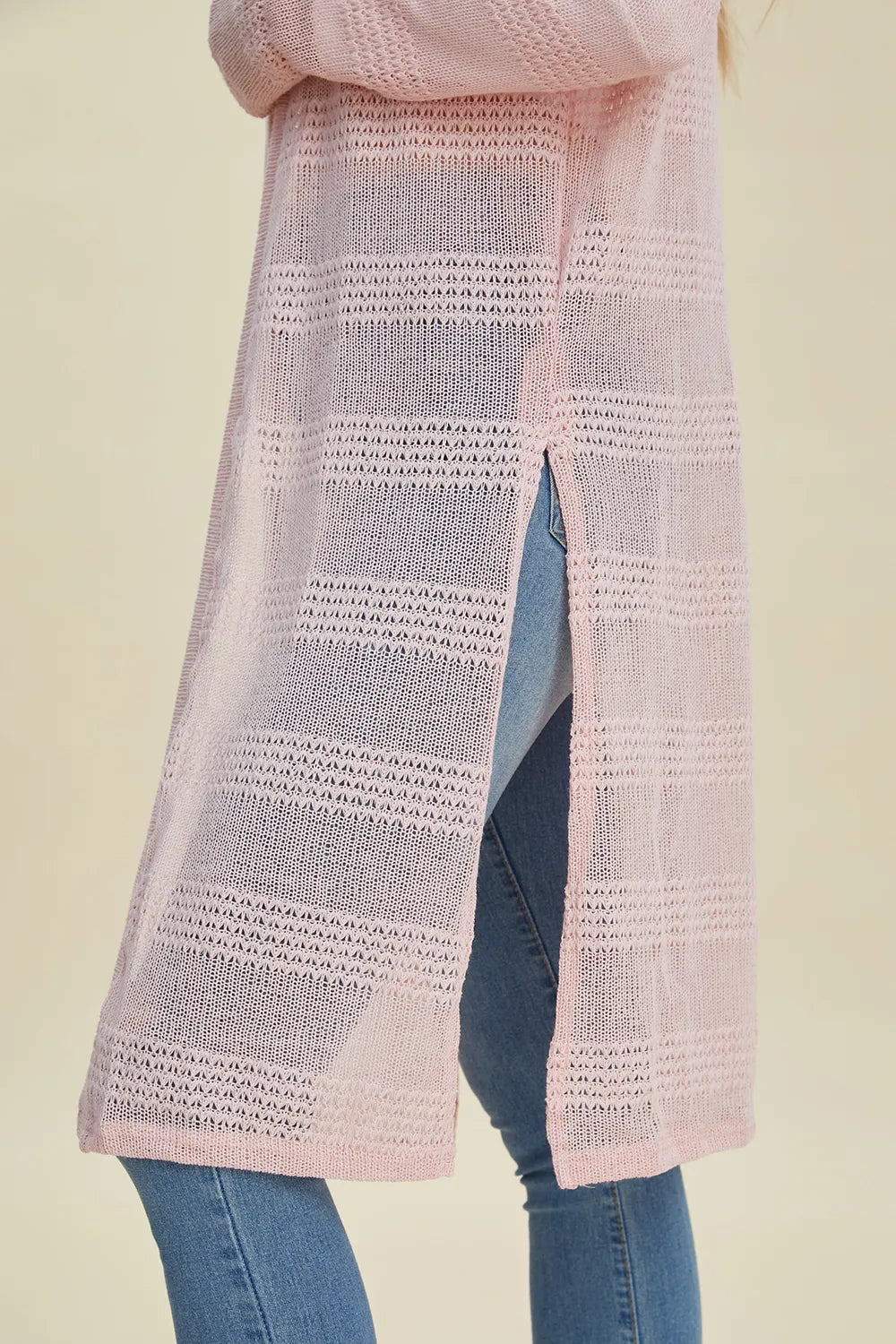 Cardigan long ouvert en maille Double Take