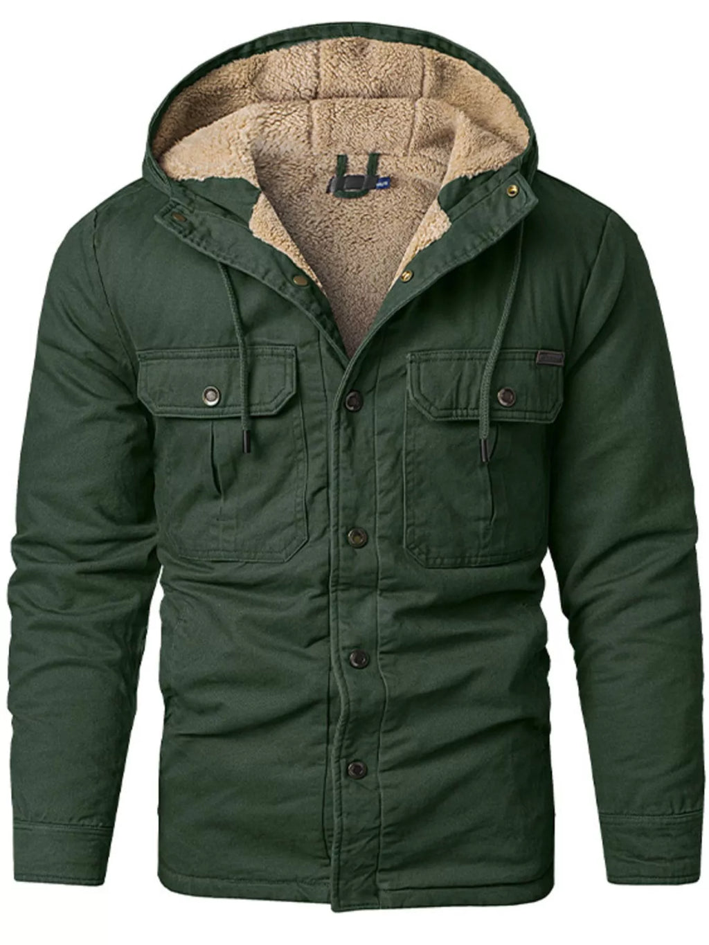 Veste à capuche doublée sherpa pour homme