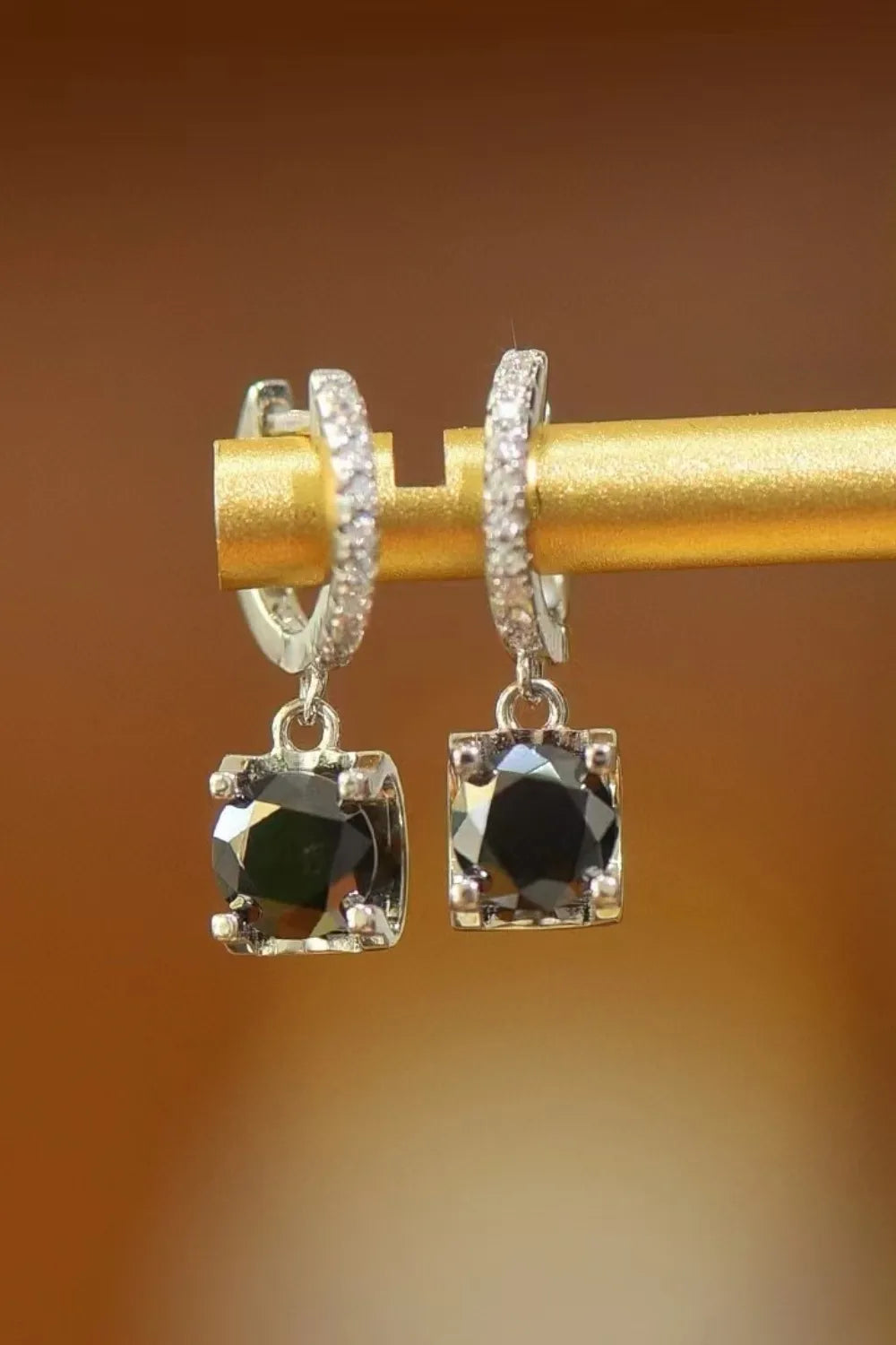 2 Karat Moissanit 925 Sterling Silber Ohrhänger