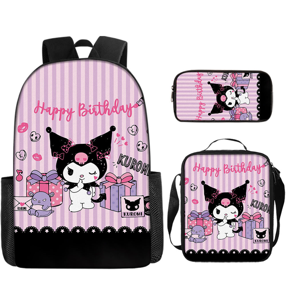 Neue Cartoon-Schultasche mit Aufdruck, individuelle Büchertasche, hochwertige Rucksäcke, Federmäppchen, Kindertaschen für Mädchen