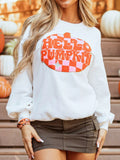 Halloween Kürbis-Muster Langarm-Sweatshirt