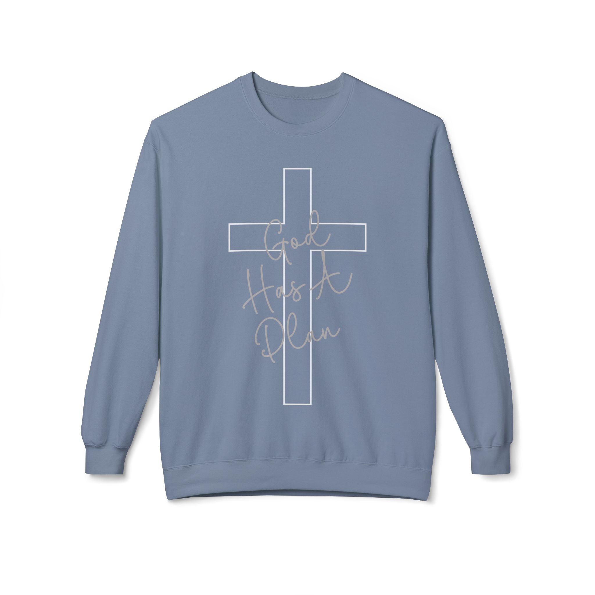 Sweat-shirt ras du cou « Dieu a un plan » – Jérémie 29:11, Pull chrétien