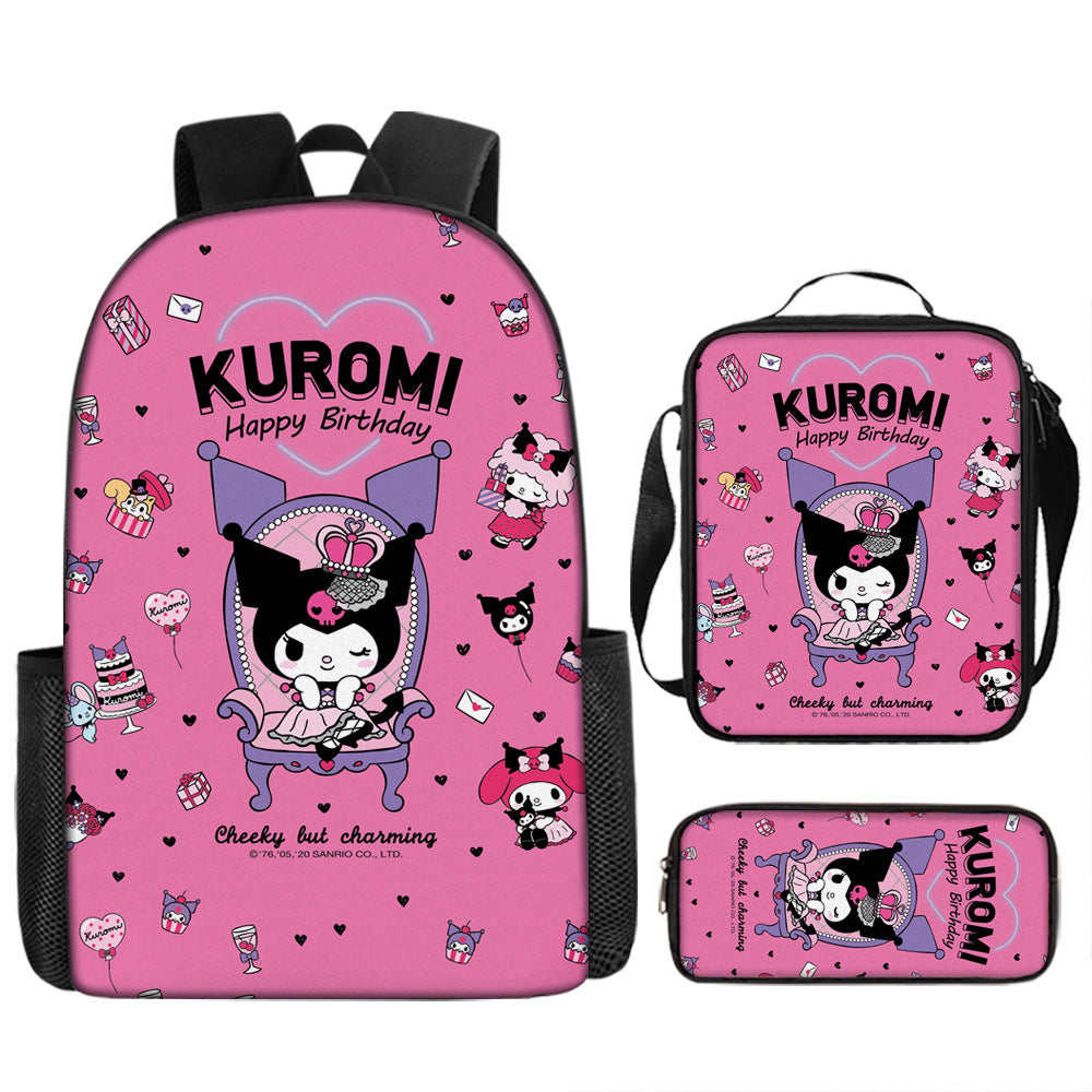 Neue Cartoon-Schultasche mit Aufdruck, individuelle Büchertasche, hochwertige Rucksäcke, Federmäppchen, Kindertaschen für Mädchen