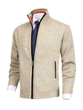 Gilet homme grandes tailles avec fermeture éclair et ourlet côtelé