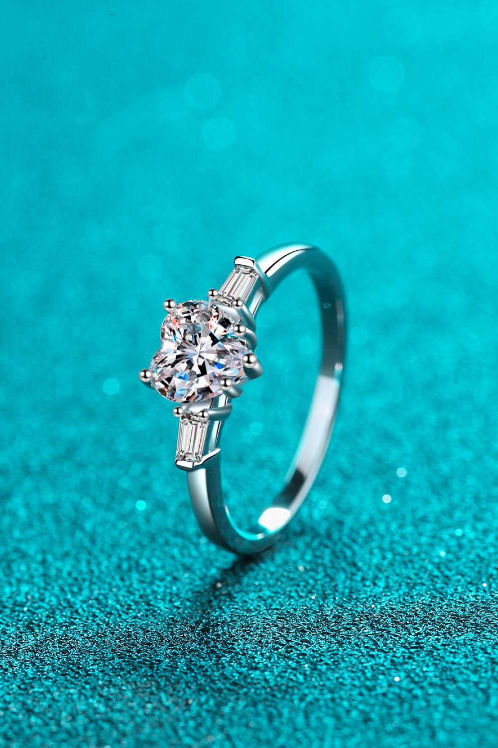 1,2 Karat Moissanit Herzring