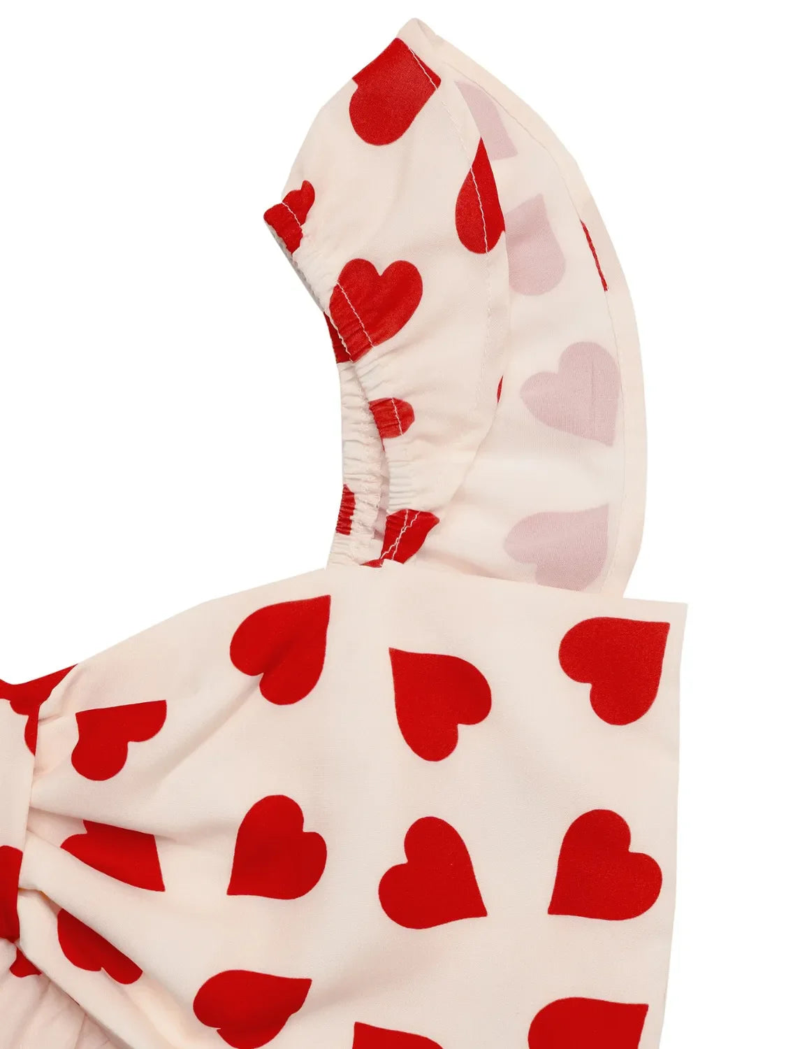 Peplum-Bluse mit Herzprint und Schleife vorne