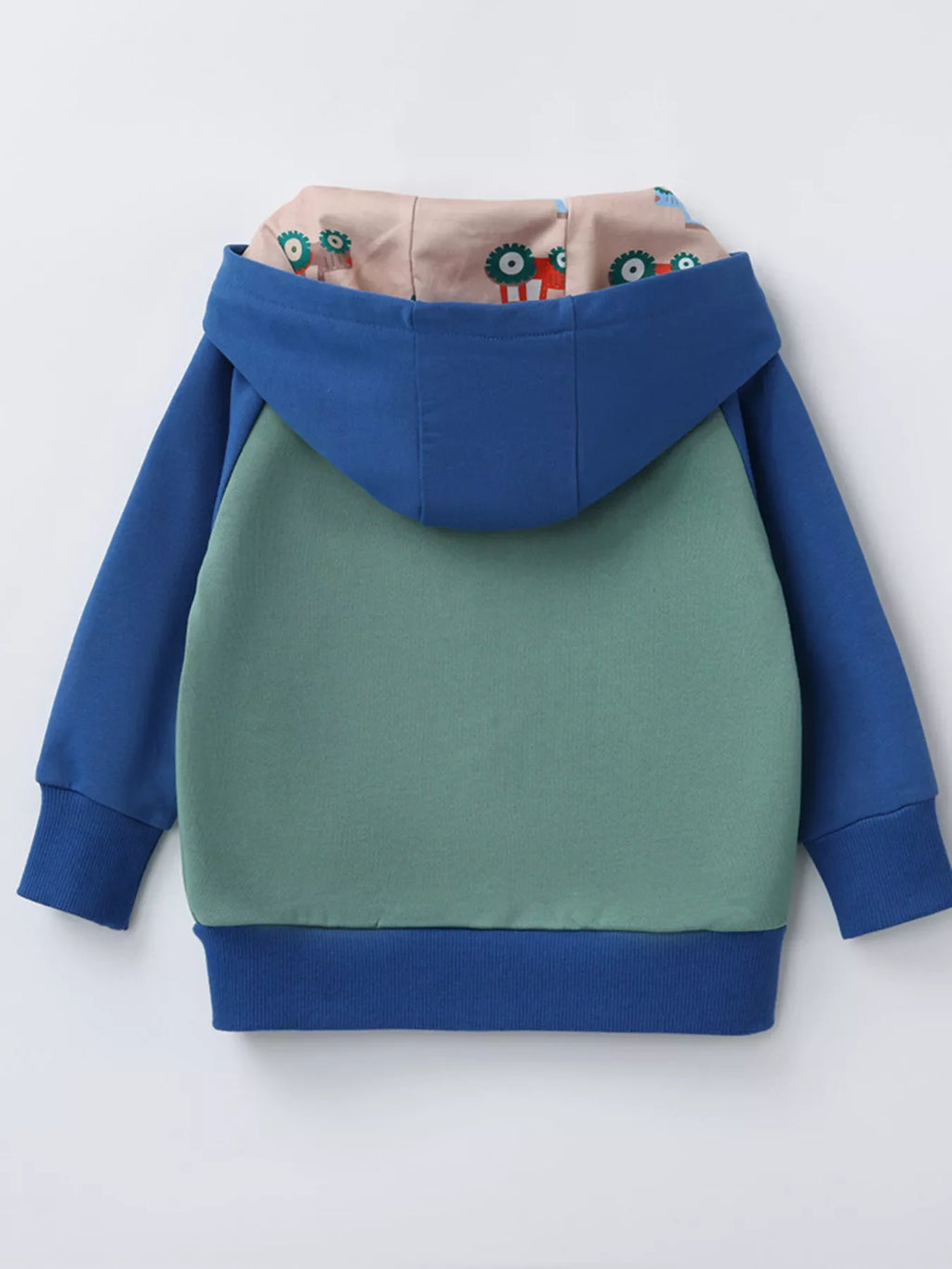 Sweat à capuche zippé pour enfant, motif tracteur