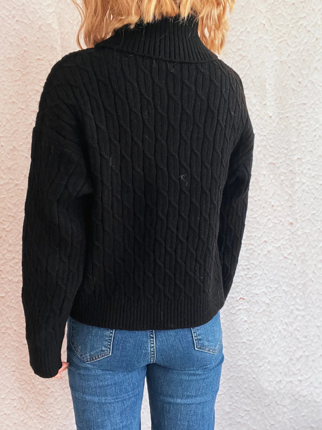 Kürbis Rollkragenpullover Langarm